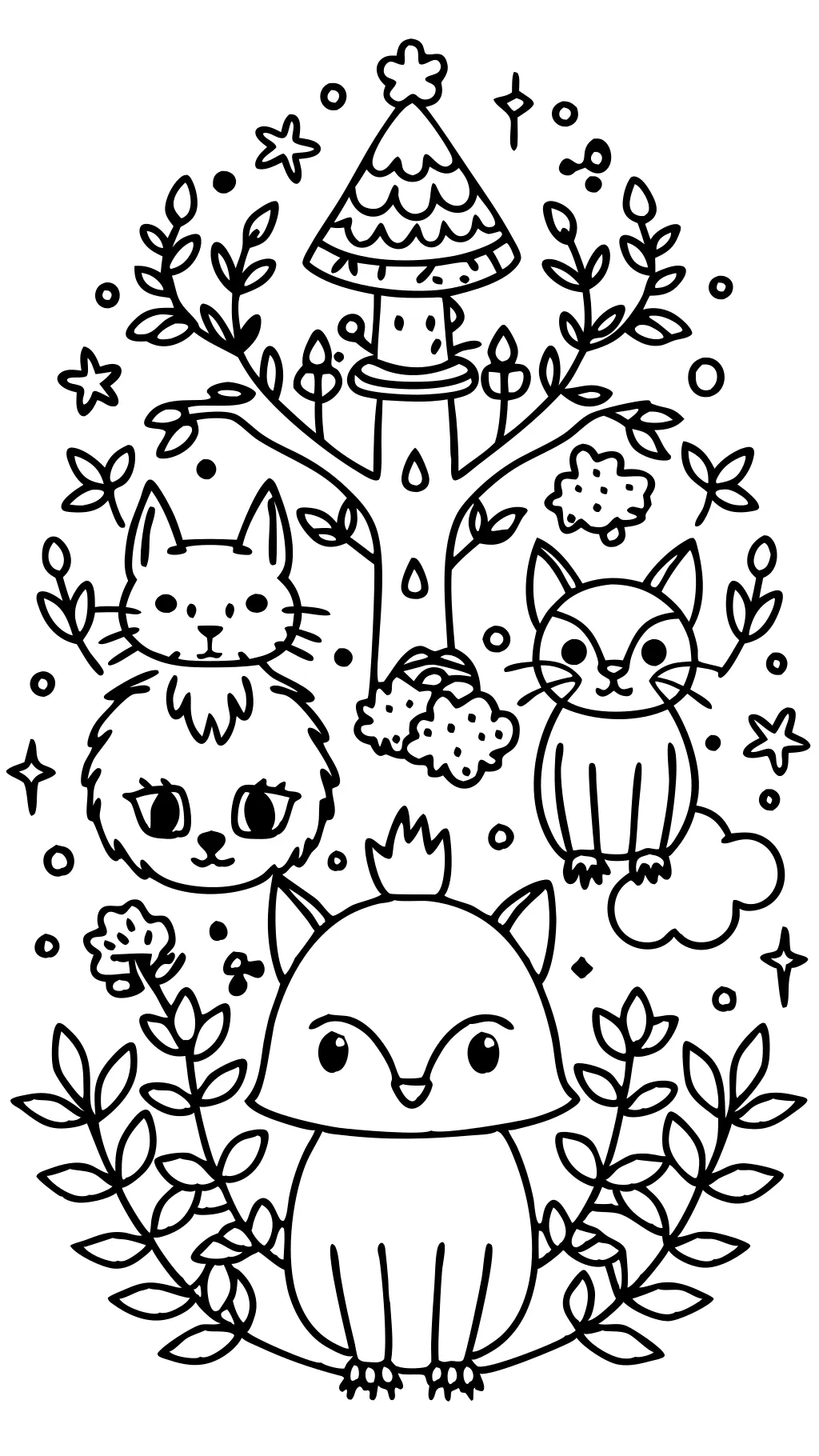 cute adult coloring page